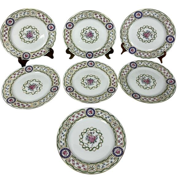 Haviland Limoges "Louveciennes" Salad Plate 7 5/8" France-Set of 7-Pristine Mint - Picture 3 of 8